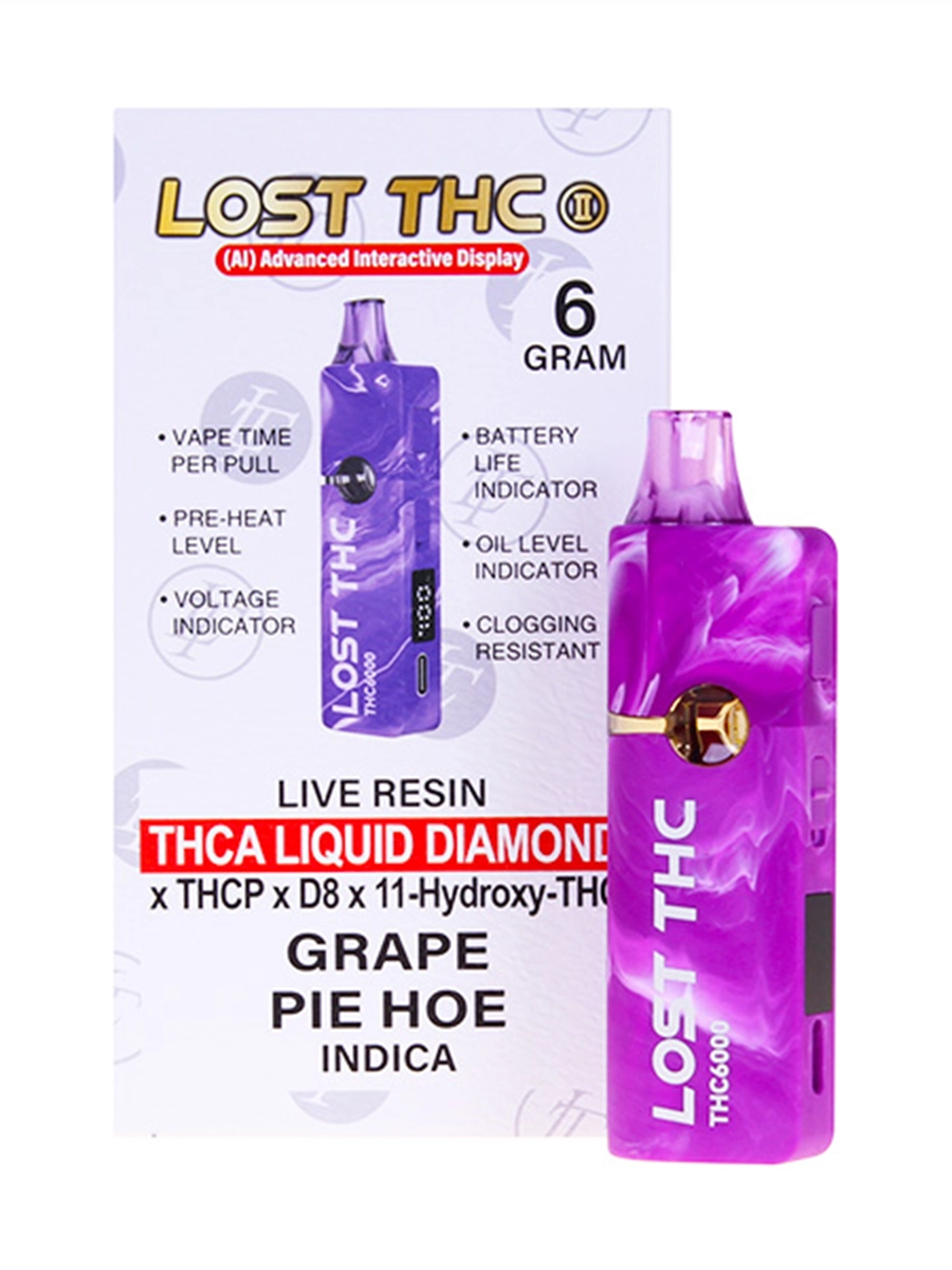 Grape Pie Hoe Lost THC THC A Liquid Diamond Disposable 6G
