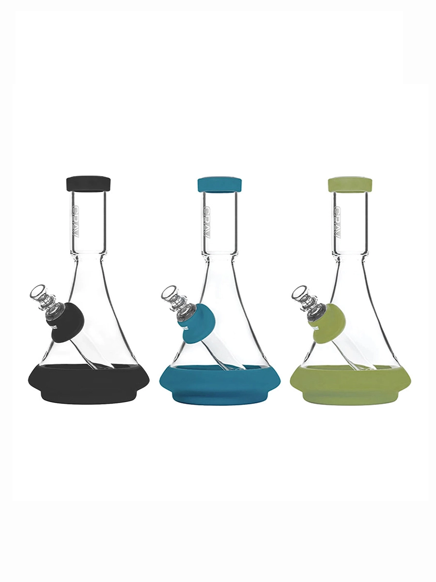 Grav Deco Beaker Borosilicate Glass Water Pipe