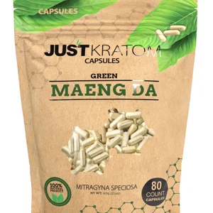 Green Maeng Da Just Kratom Mitragyna Speciosa Capsules 80ct