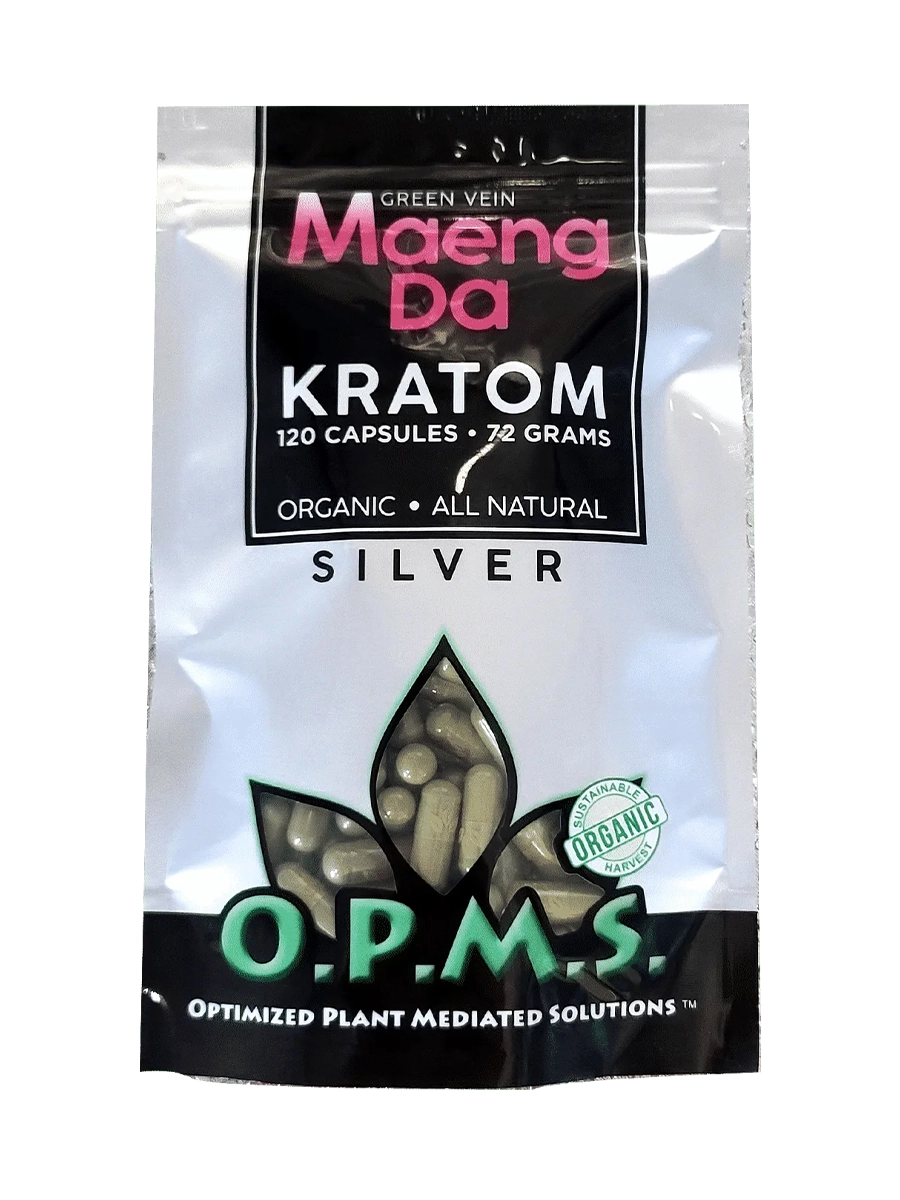 Green Maeng Da OPMS Silver Kratom Capsules 120ct 1