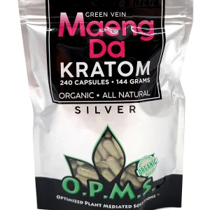 Green Maeng Da OPMS Silver Kratom Capsules 240ct