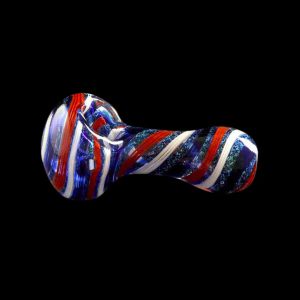 LA Pipes ""Stars and Stripes"" Glass Spoon Pipe