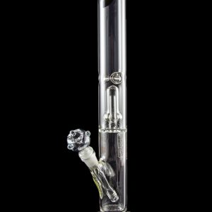 LA Pipes Thick Glass Straight Tube Bong with Showerhead Perc - Available with Multiple Percs