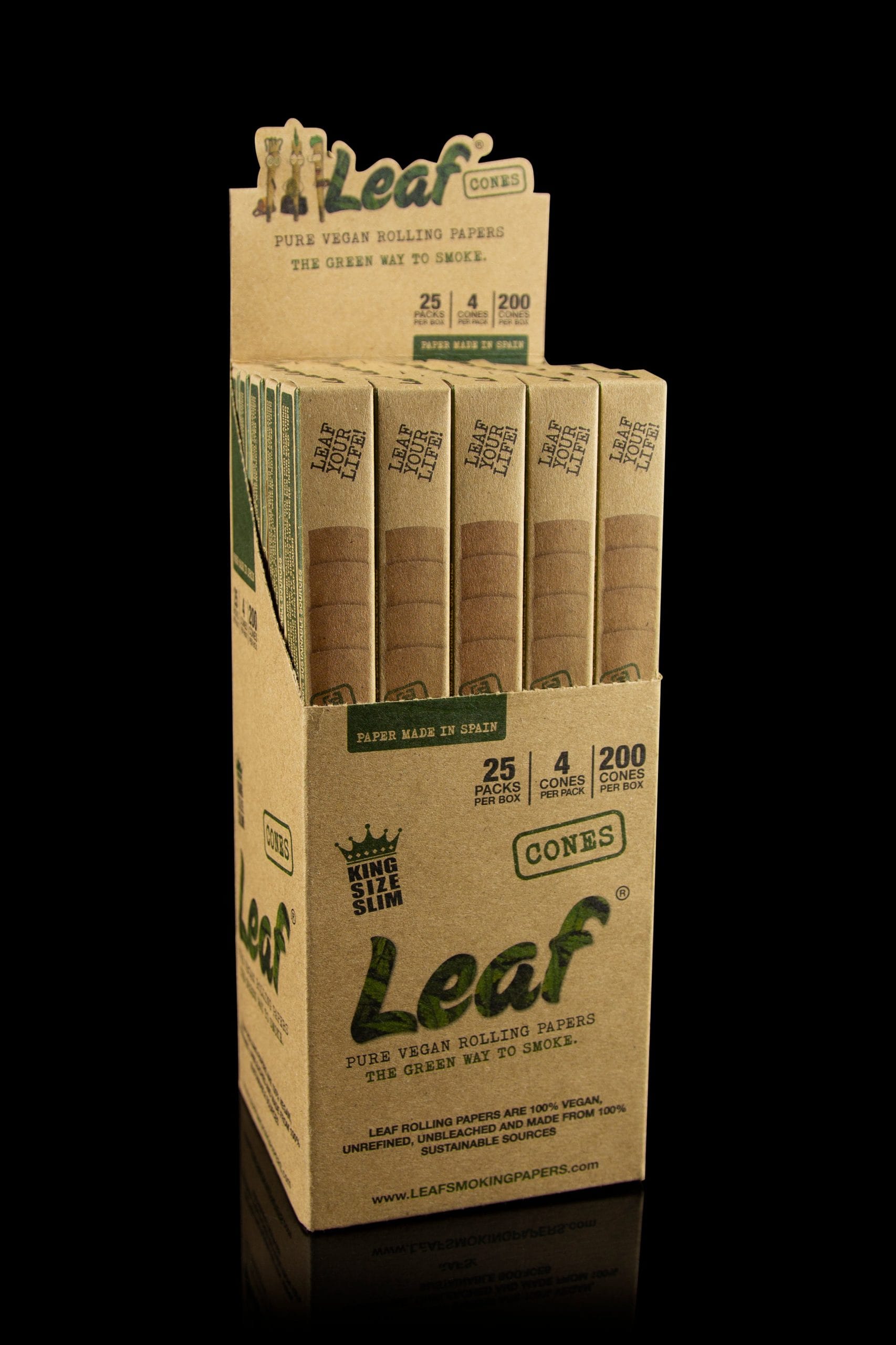 LEAF Pre-Rolled King Size Slim Cones - 25 Pack