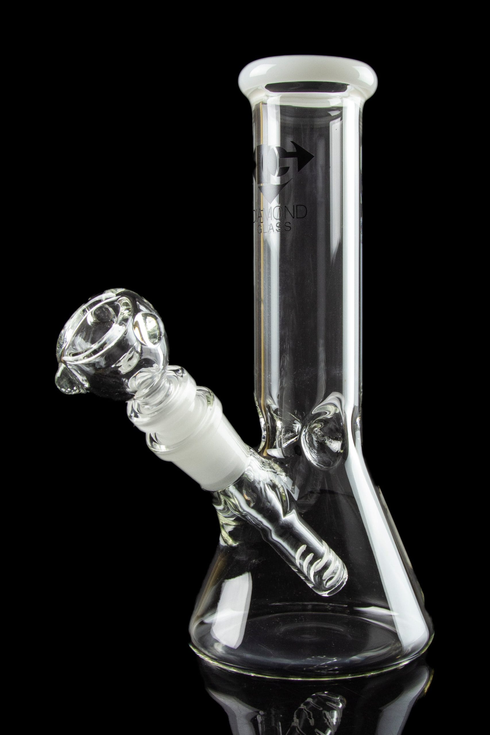 Diamond Glass 8"" Classic Beaker Bong