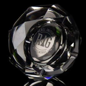 Rebel Initiate Glassworks Crystal Ashtray