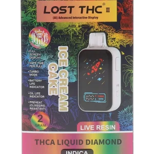 Ice Cream Cake Lost THC THC-A Liquid Diamond Disposable 2G