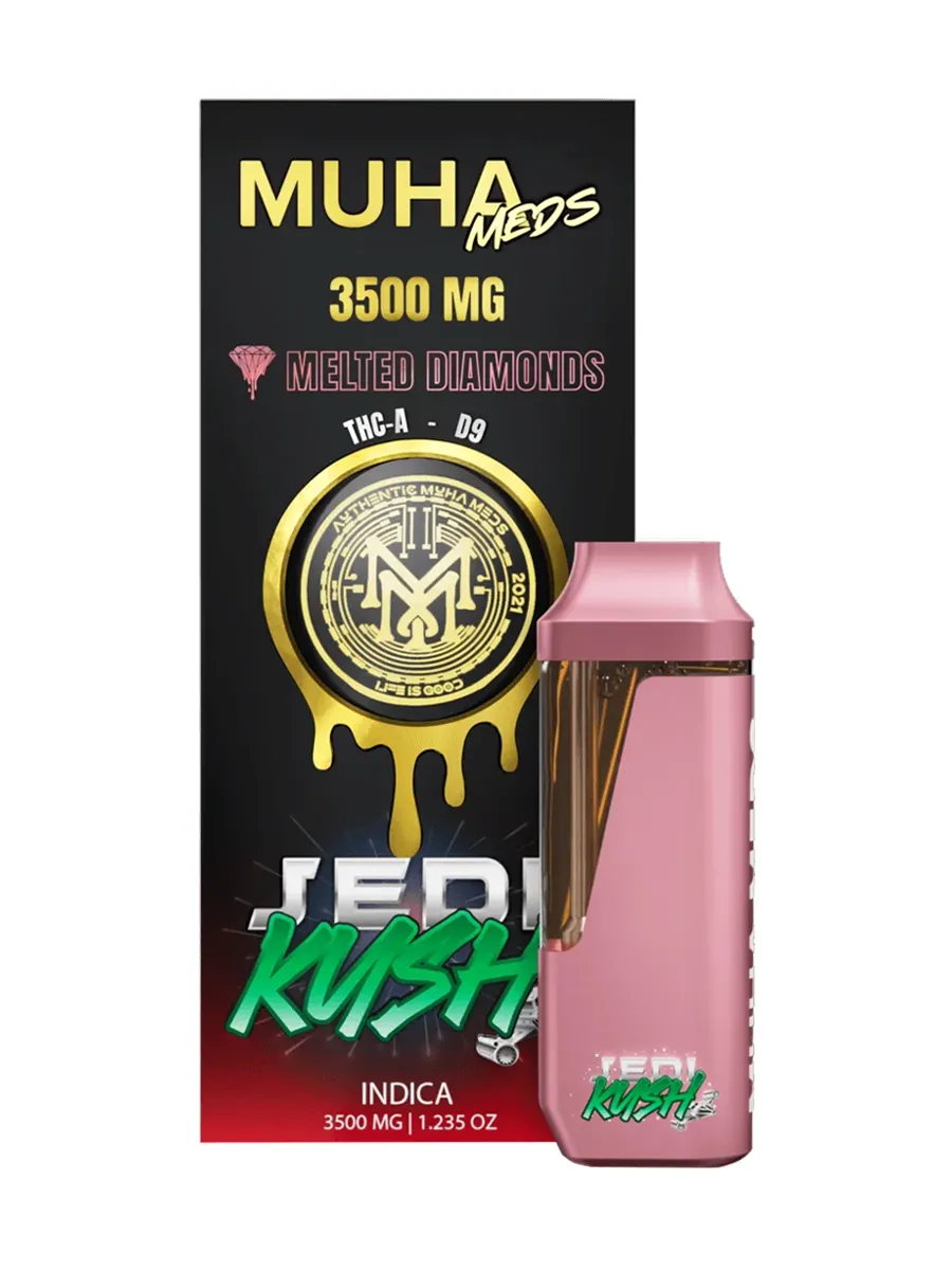 Jedi Kush Muha Meds THC A Delta 9 Melted Diamonds Disposable 3
