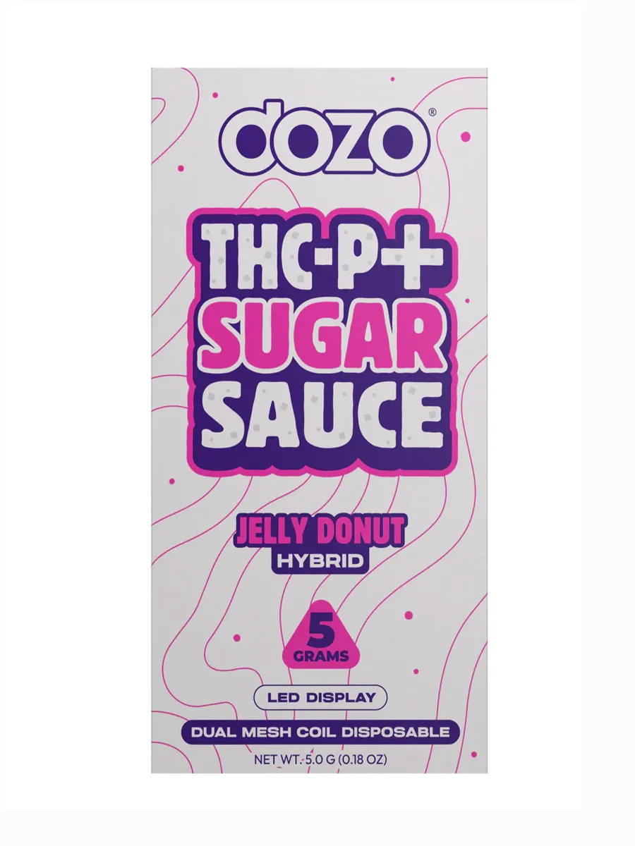 Jelly Donut Dozo THCP Sugar Sauce Dual Mesh Coil Disposable 5G 1
