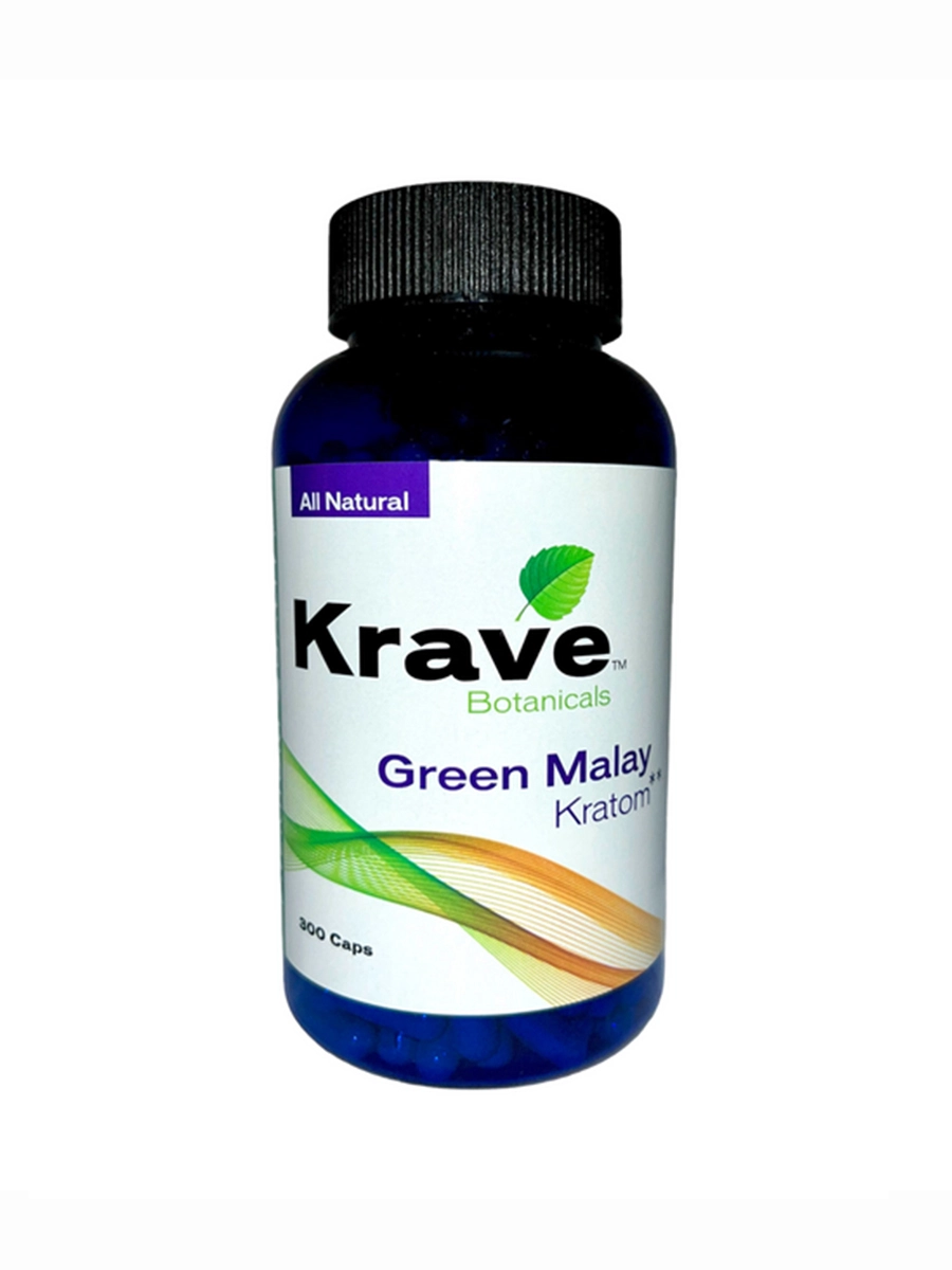 Krave Botanicals Green Malay Kratom Capsules 300 1