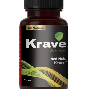 Krave Botanicals Red Hulu Kratom Capsules 300ct