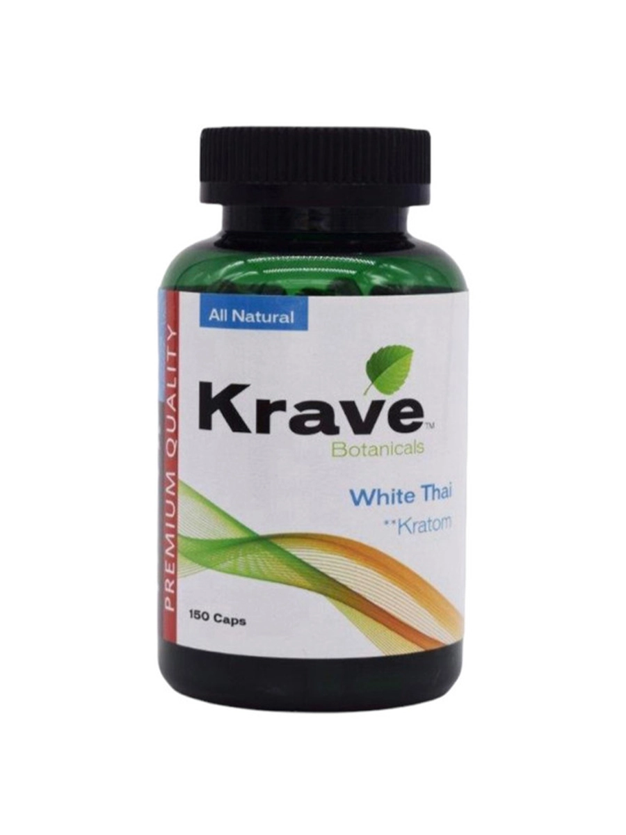 Krave Botanicals White Thai Kratom Capsules 150