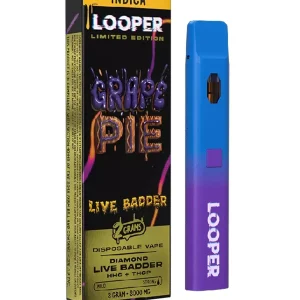 Grape Pie Looper Limited Edition Diamond Live Badder HHC+THC-P Vape 2G