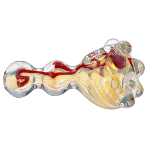 DHC Marble Spoon Pipe - 4.5 in. - Red