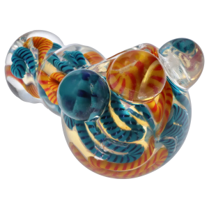 Twisty Color Marble Spoon Pipe - 4.5 in. - Blue
