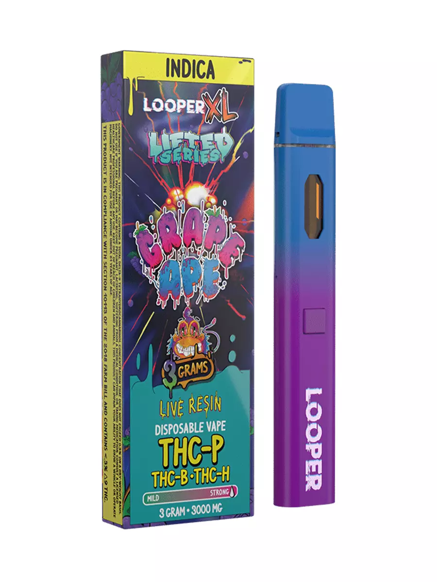 Looper XL LIFTED SERIES THC P THC B THC H 3 gram Grape Ape