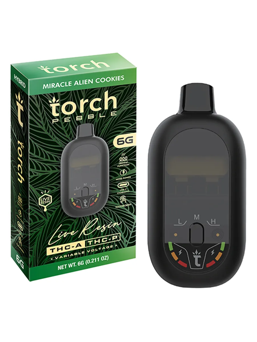 Miracle Alien Cookies Torch Pebble Live Resin Disposable 6G
