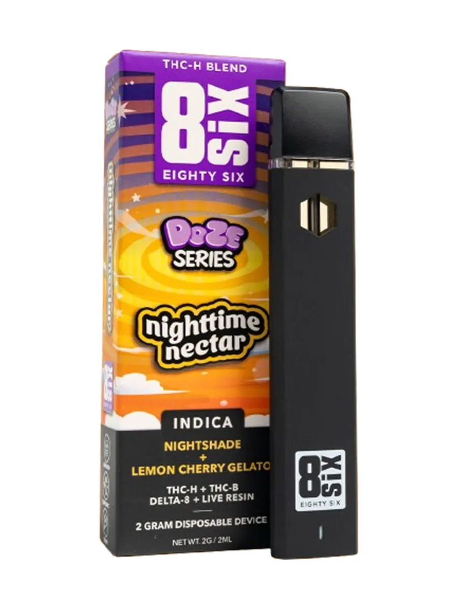 Nighttime Nectar 8SIX Dozo Series THC H Disposables 2G 1