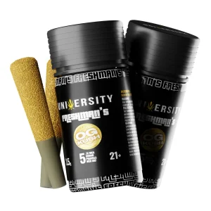 OG Kush University Freshman's THCA Indoor Prerolls with Kief 3.5g