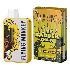 OG Lemonade Flying Monkey Live Badder THCA Disposable 2G