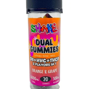 Orange & Grape Shake D8+HHC+THCP 2 Flavors in 1 Dual Gummies 6000mg