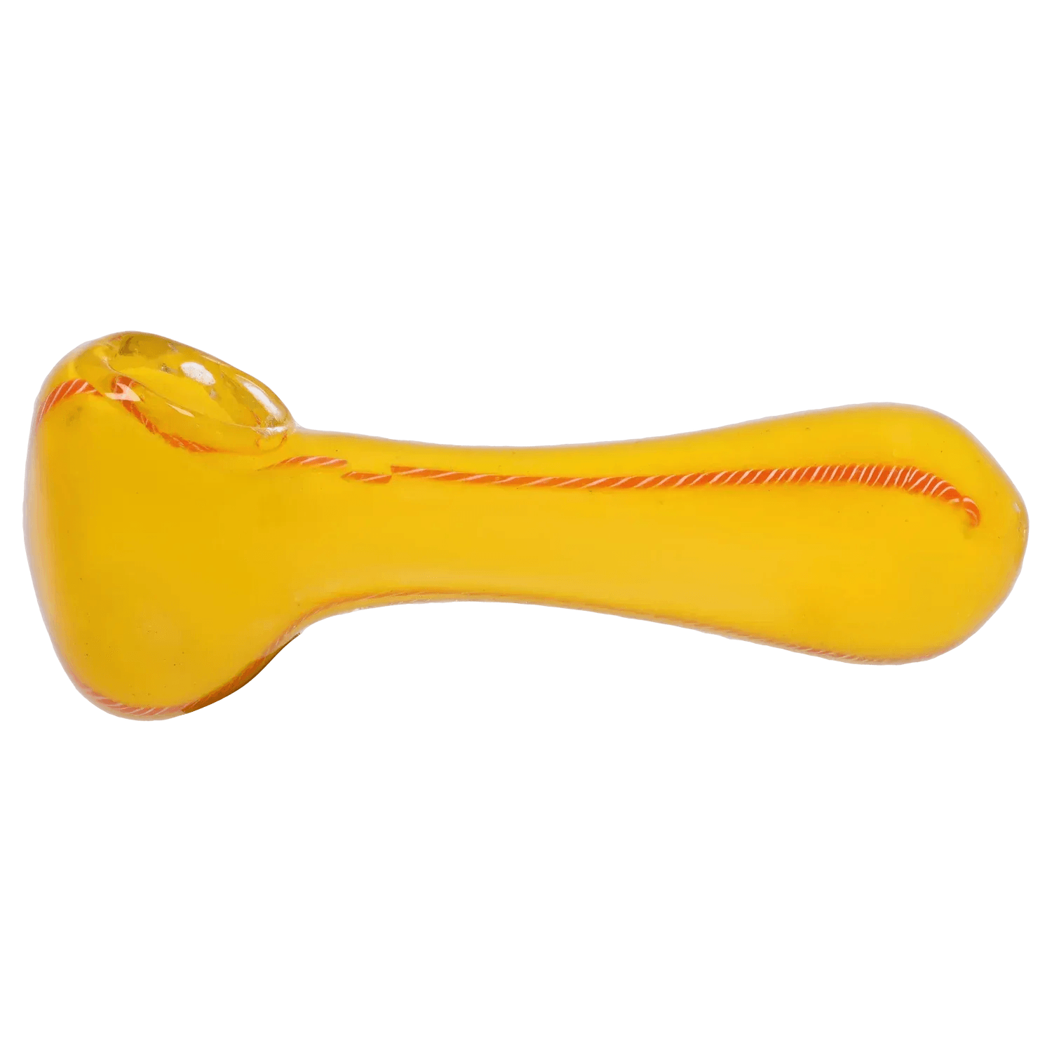 DHC Frit Glass with Rasta Line Spoon Pipe - 4.5 in.