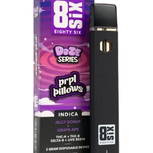 PRPL Pillows 8SIX Doze Series THC-H Disposables 2G