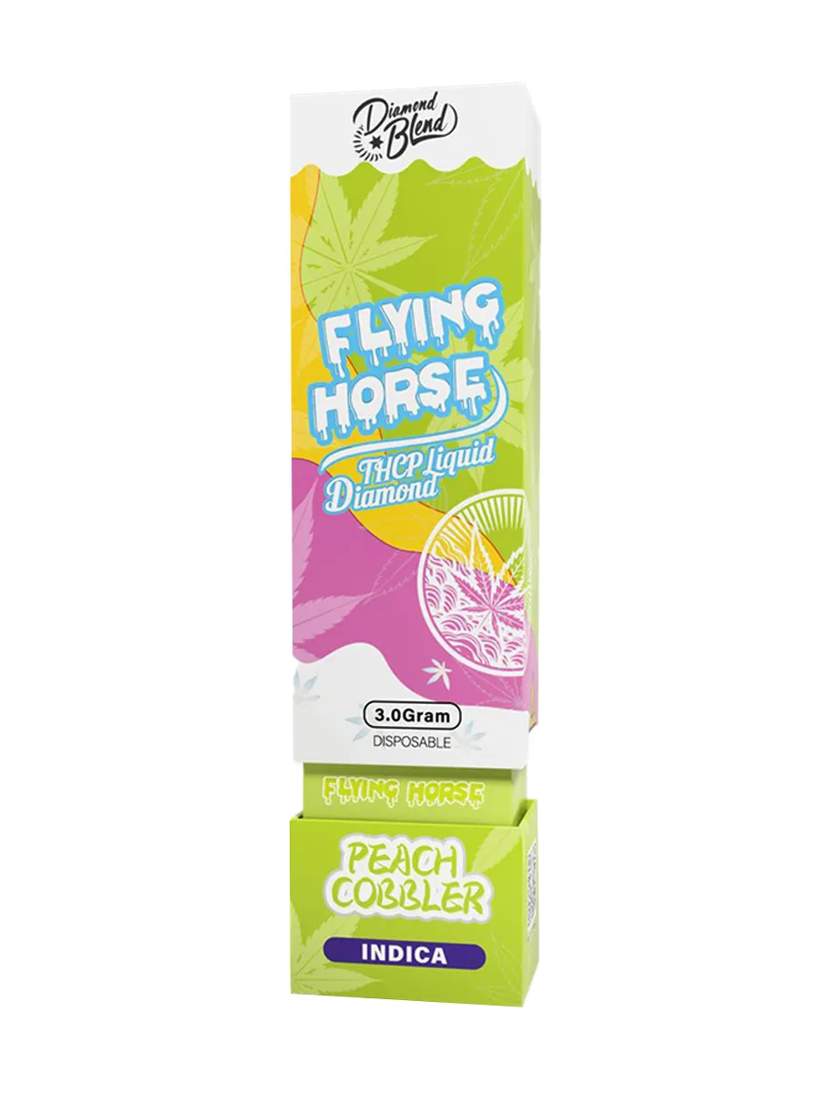 Peach Cobbler Flying Horse THC-A Liquid Diamond Disposable 3G