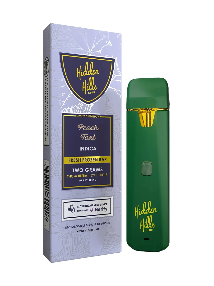 Peach Tart Hidden Hills Heady Blend THCA Ultra Disposables 2g