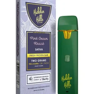Pink Green Krack Hidden Hills Heady Blend THCA Ultra Disposables 2g