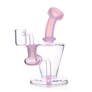 DHC Bent Neck Diffused Dab Rig - 6 in. - Pink