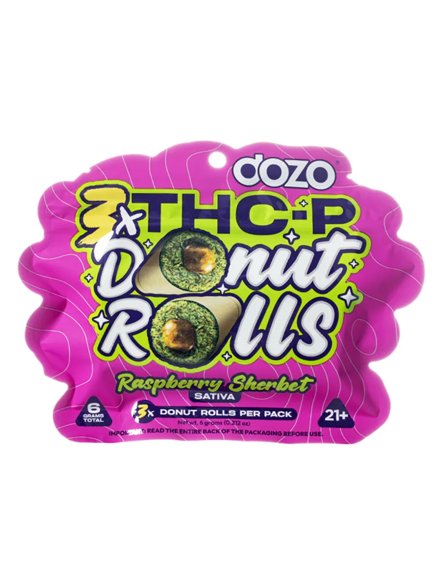Raspberry Sherbet DOZO THCP Donut Pre Rolls 3 x 2G