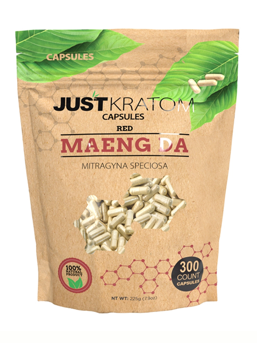 Red Maeng Da Just Kratom Mitragyna Speciosa Capsules 300ct 1