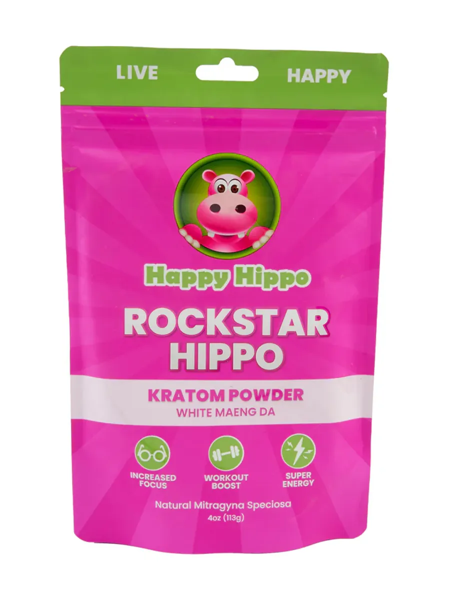 Rockstas Hippo Kratom Powder White Maeng Da