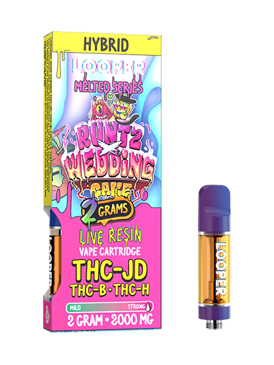 Runtz Wedding Cake Looper Melted Series THC JDTHC BTHC H Live Resin Disposable Vape 2G