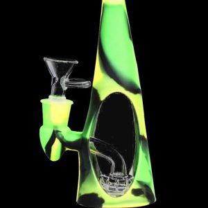 Glass Cone Water Pipe with Silicone Shell - Sili-Cone