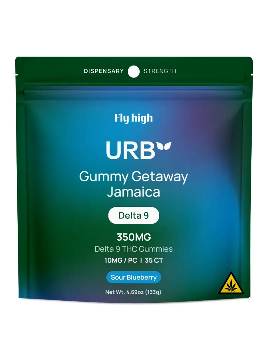 Sour Blueberry Fly High URB D9 Getaway Gummies 350mg 35ct