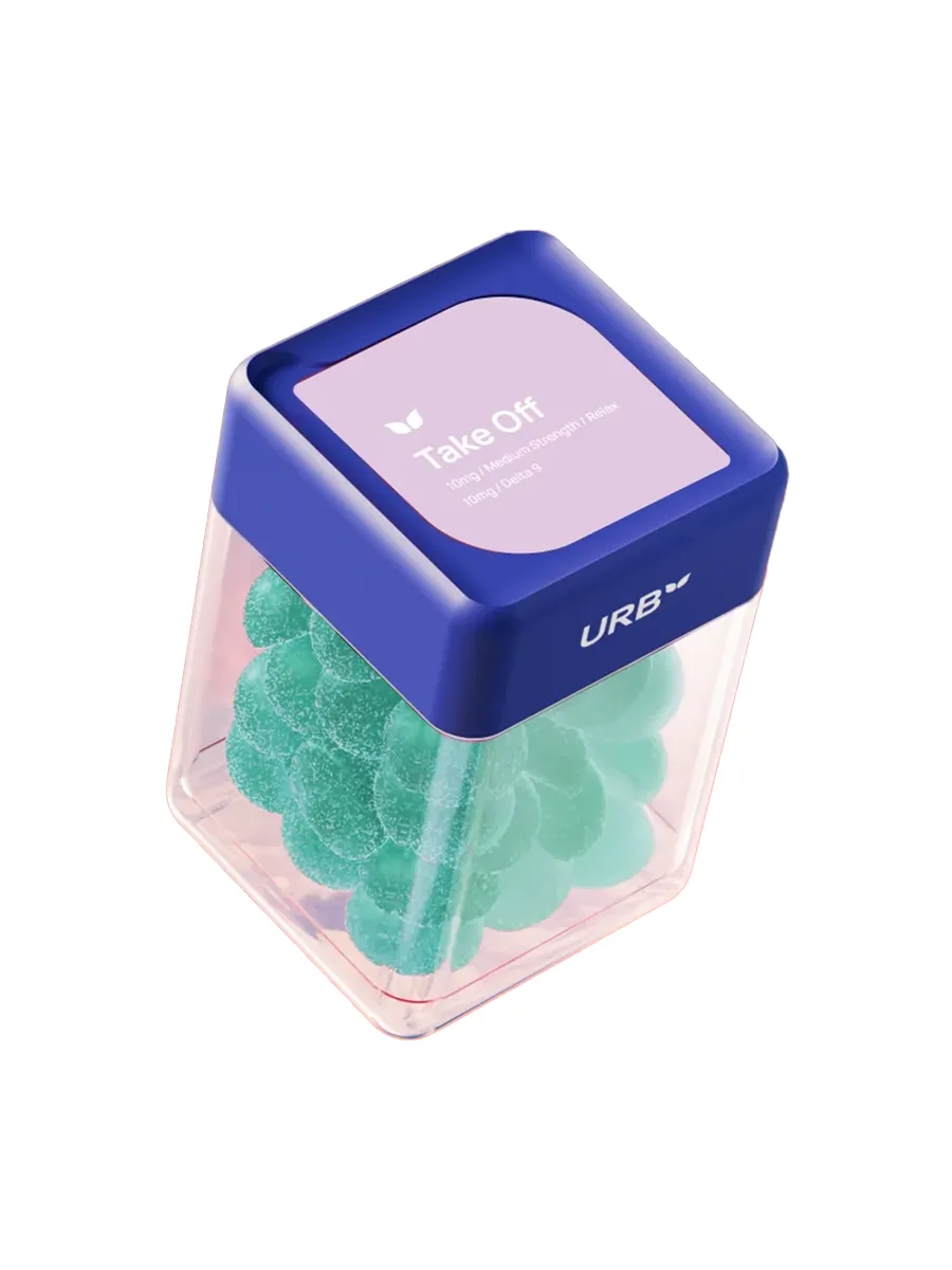 Sour Blueberry URB Take Off Skybites D9 Terpene Gummies 300mg 30ct