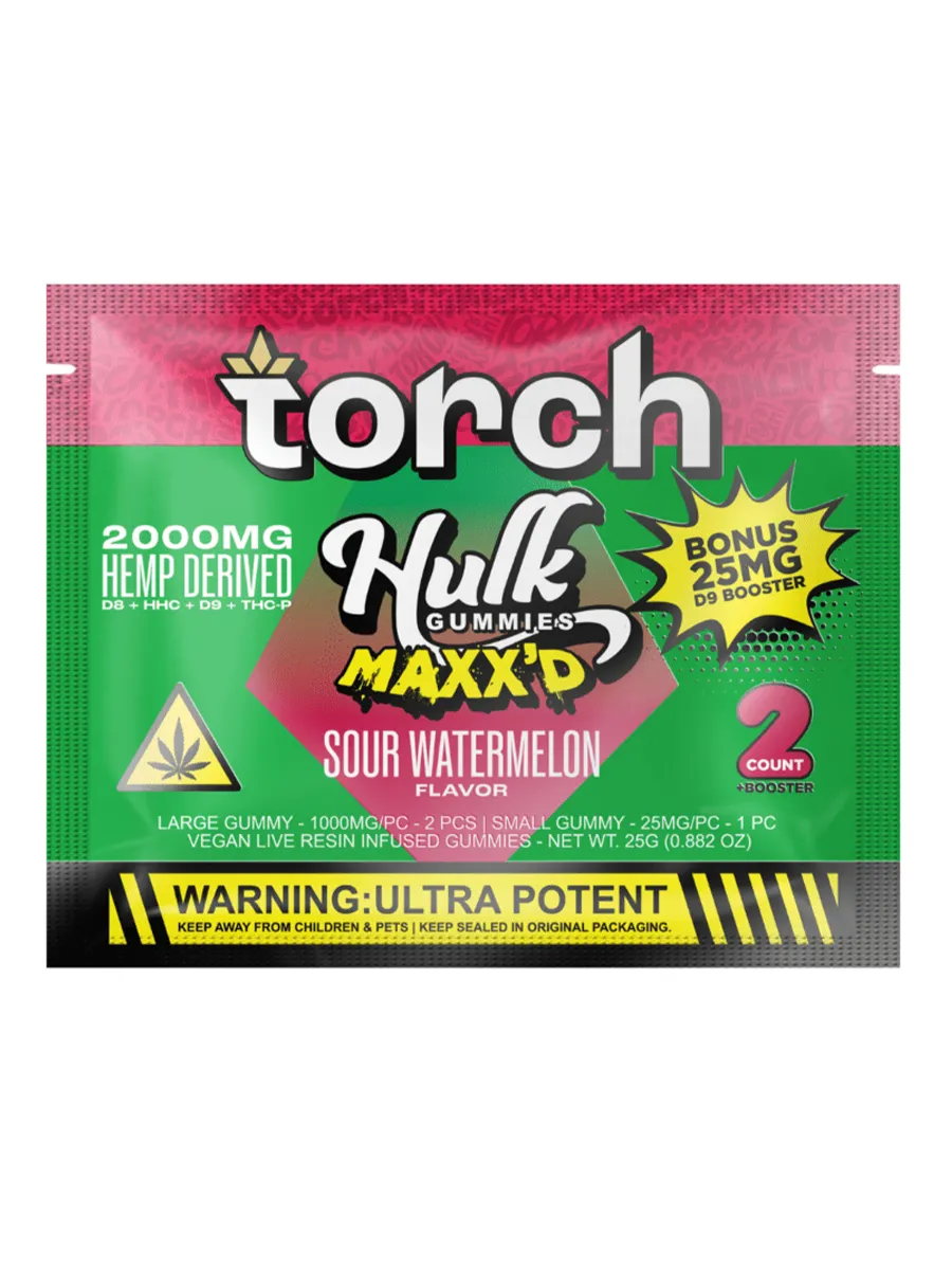 Sour Watermelon Torch Hulk MAXXd Gummies 2000mg