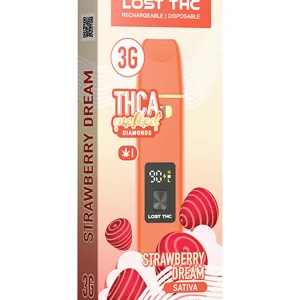 Strawberry Dream Lost THC THCA Melted Diamonds Disposable 3G