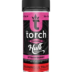 Strawberry Torch Live Resin D9 + THCP Hulk Gummies 15000MG