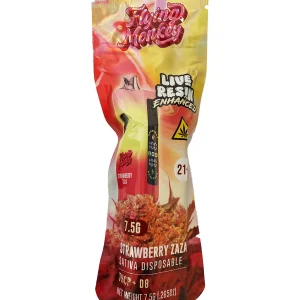 Strawberry Zaza Flying Monkey Live Resin THCP+D8 Disposable 7.5G