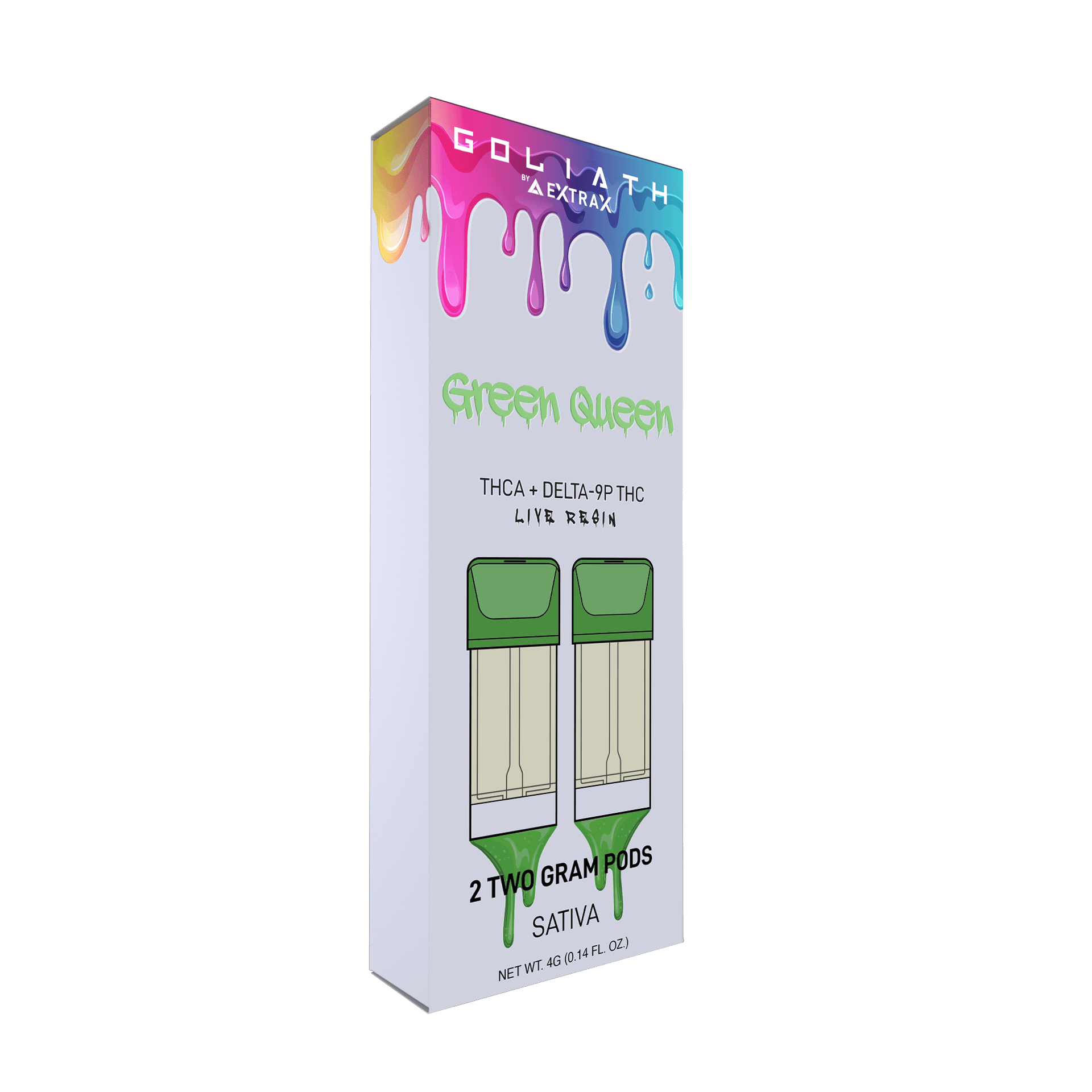 THCA Delta9P 2Pods Vape Goliath Green Queen Delta Extrax Where To Buy Near Me 2Pack