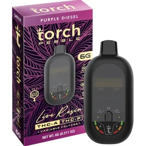 Purple Diesel Torch Pebble Live Resin Disposable 6G