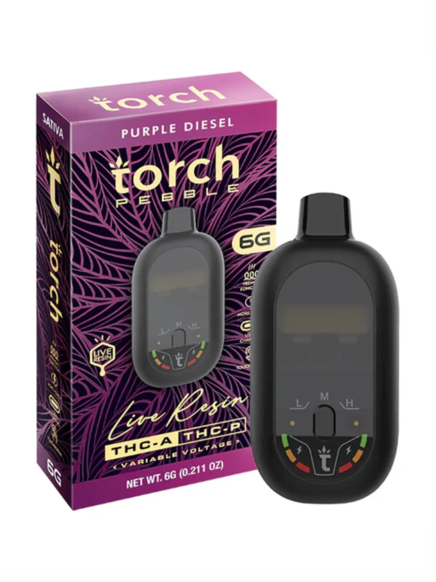 Torch Pebble Live Resin Disposable 6G Purple Diesel