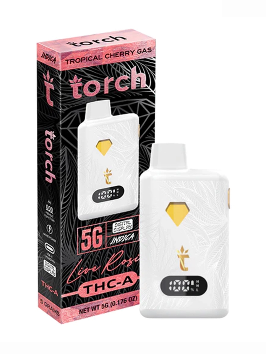 Tropical Cherry Gas Torch Live Rosin THC A Disposable 5G