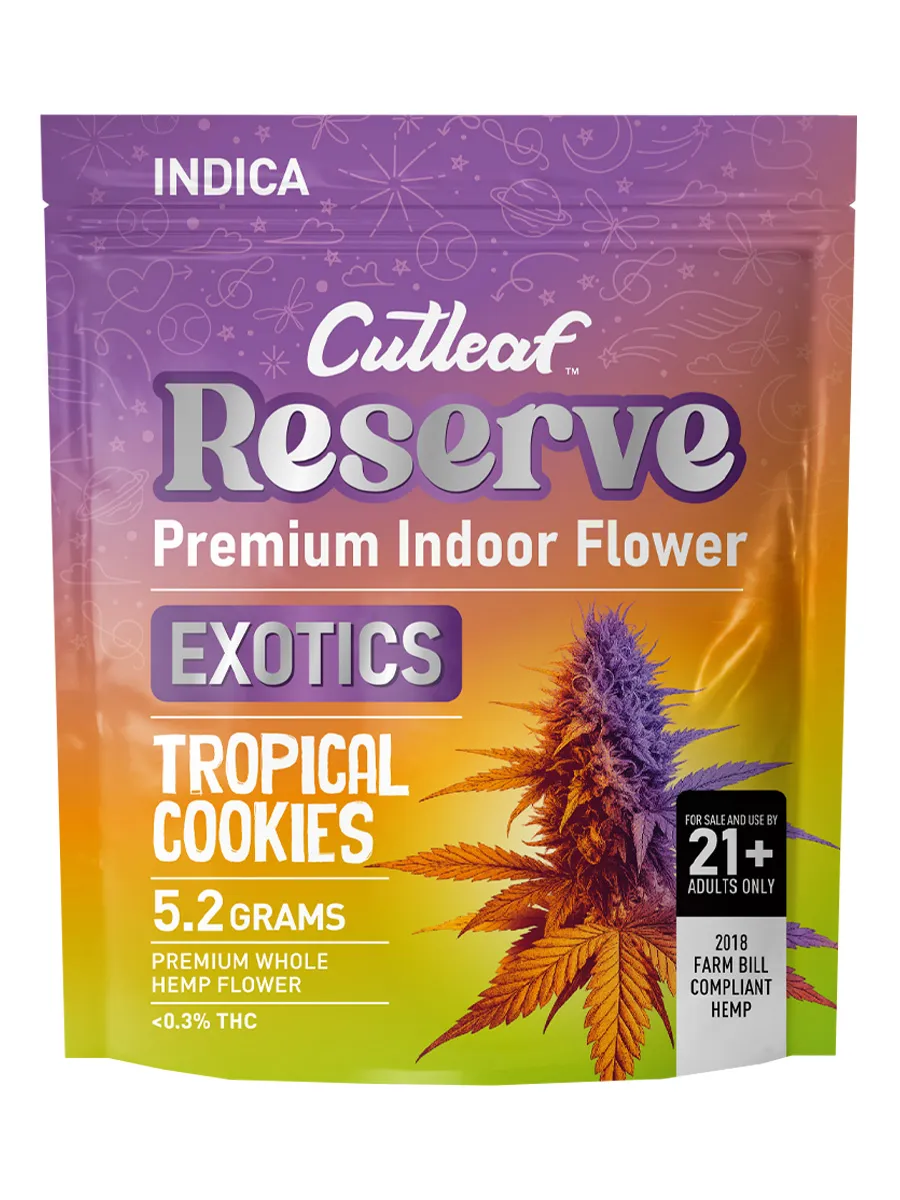 Tropical Cookies Cutleaf Reserve Premium Indoor Exotic Hemp Flower 5.2G