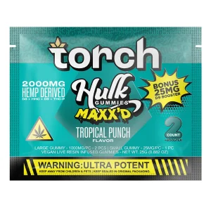 Tropical Punch Torch Hulk MAXX’D Gummies 2000mg