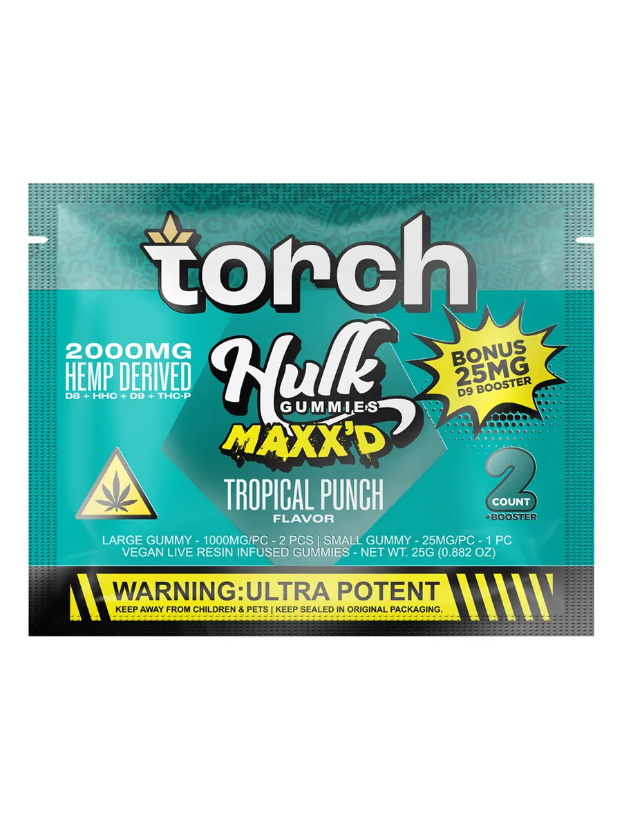 Tropical Punch Torch Hulk MAXXd Gummies 2000mg