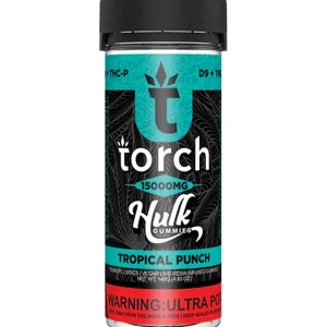 Tropical Punch Torch Live Resin D9 + THCP Hulk Gummies 15000MG